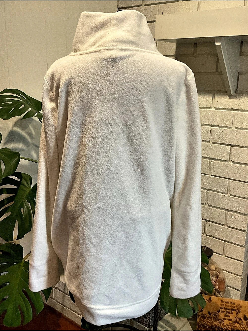 Telluride Cowl Neck Cotton Top in White Size Medium